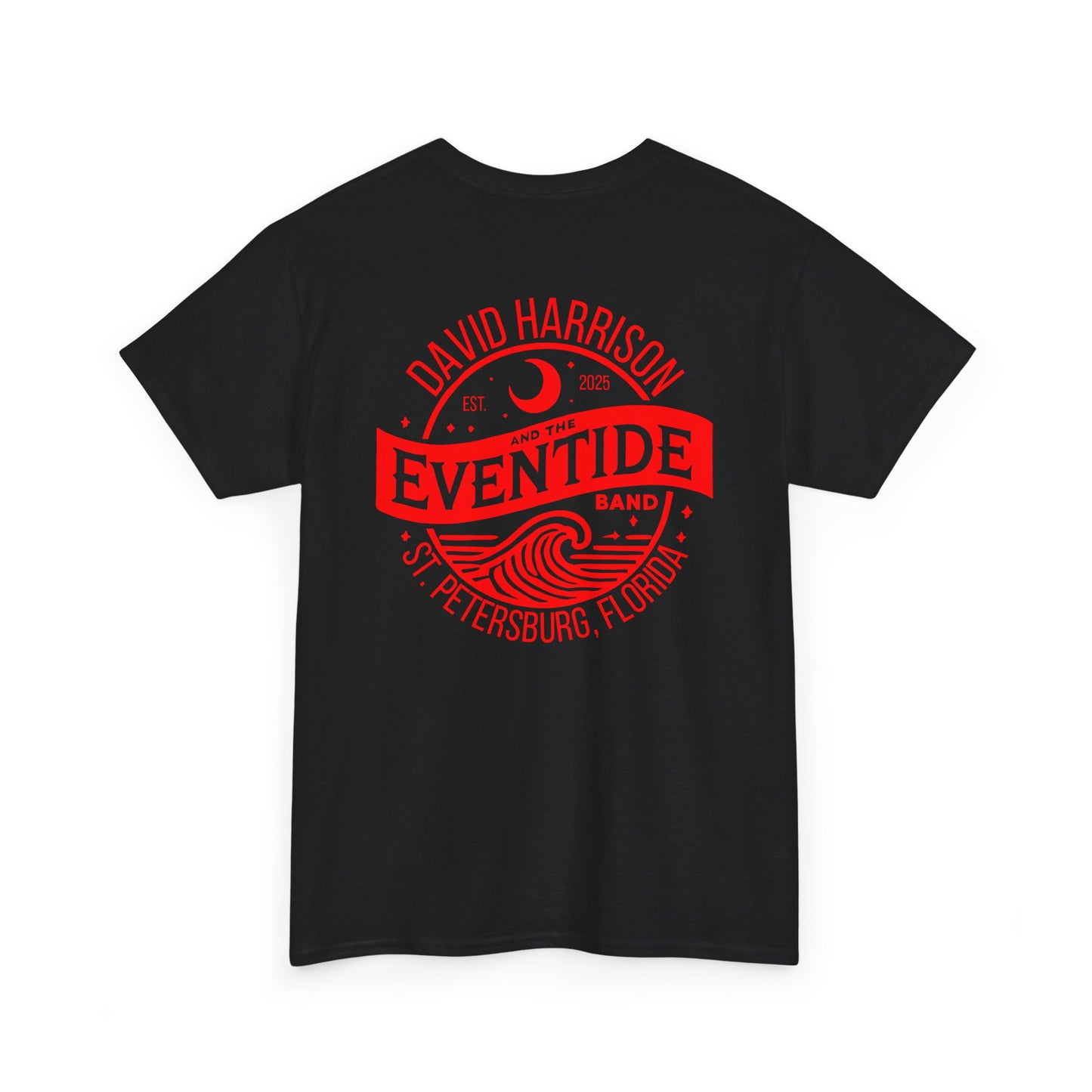 David Harrison & The Eventide Band | Official Logo | T-Shirt | Black with Red Back Print