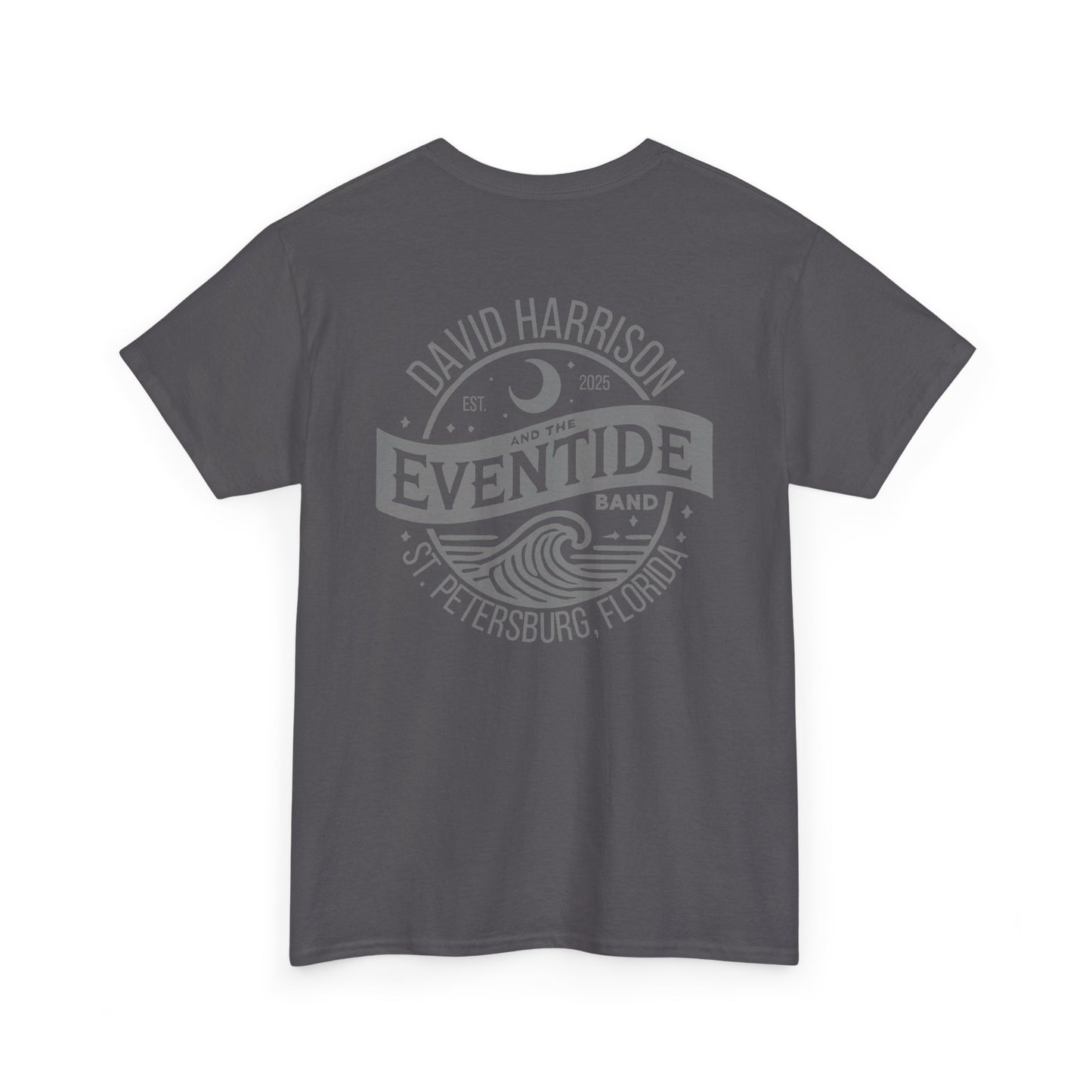 David Harrison & The Eventide Band | Official Logo | T-Shirt | Charcoal with Grey Back Print