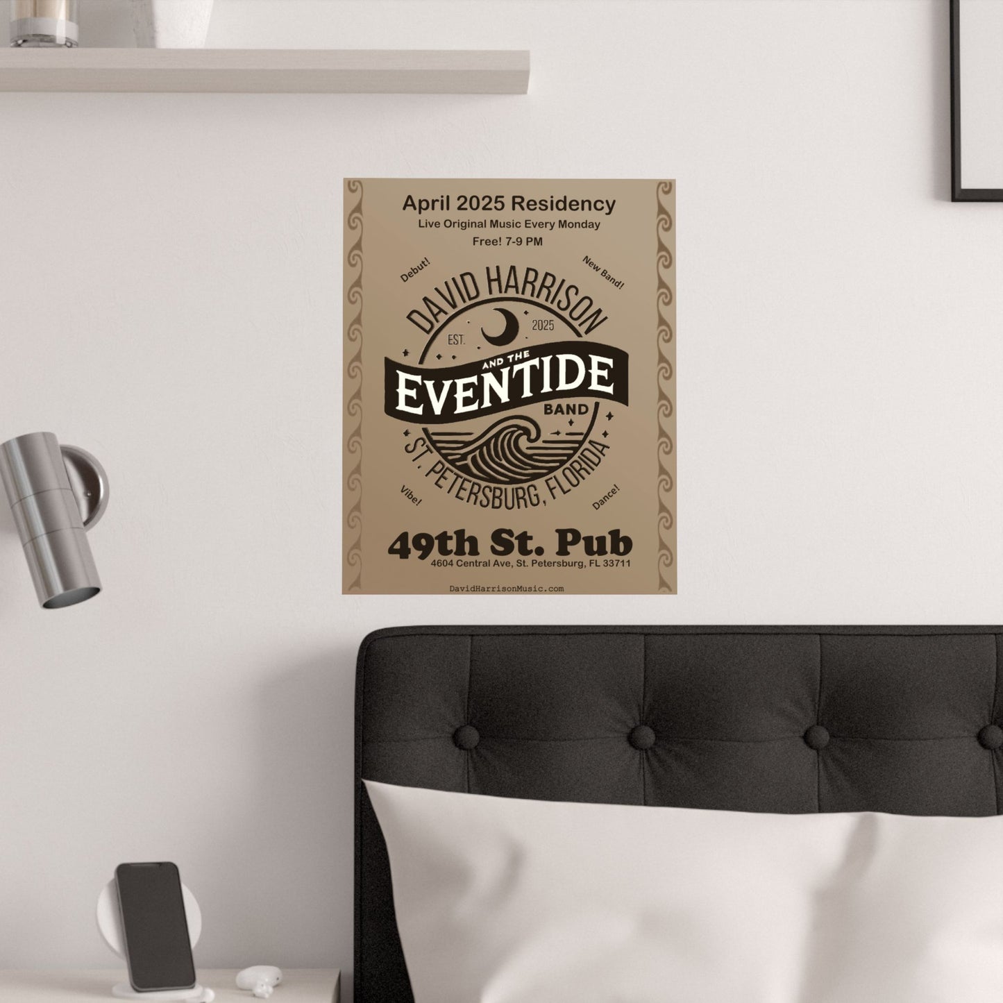 David Harrison & The Eventide Band | Poster | Debut Residency At 49th St. Pub | Satin Limited Edition!
