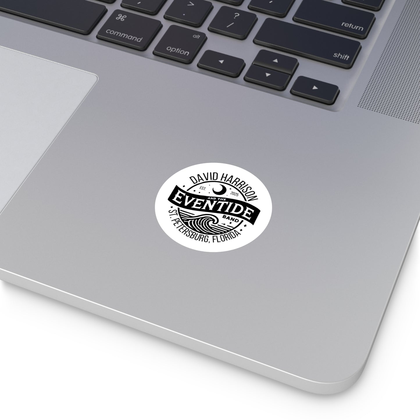 David Harrison & The Eventide Band |Official Logo | Stickers | Black & White