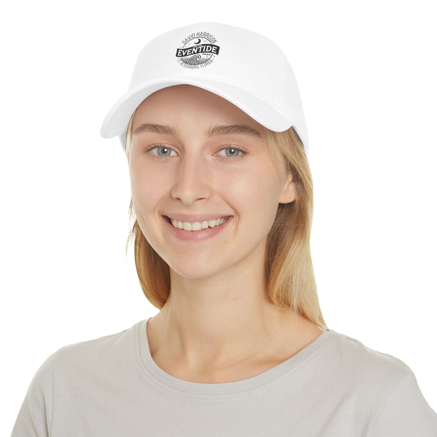 David Harrison & The Eventide Band | Official Logo | Low Profile Baseball Cap | White