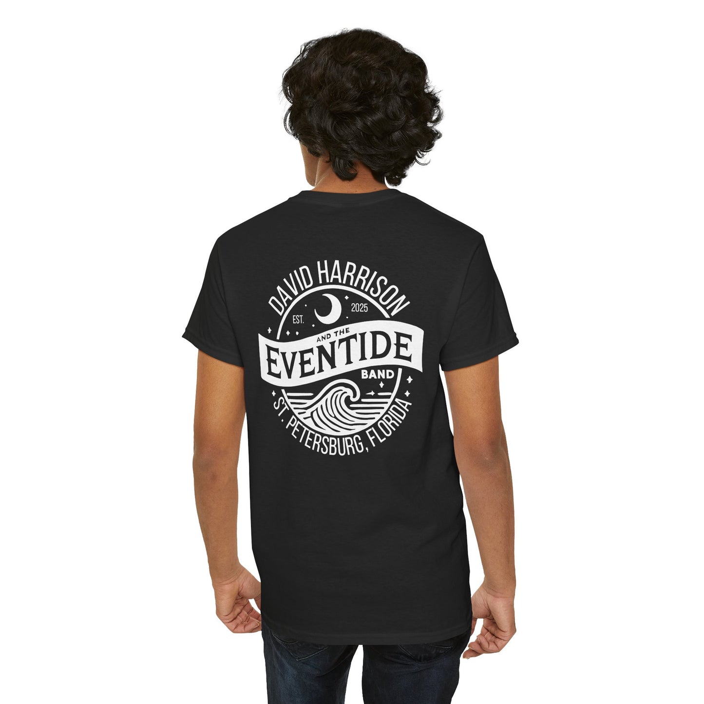 David Harrison & The Eventide Band | Official Logo | T-Shirt | Black with White Back Print