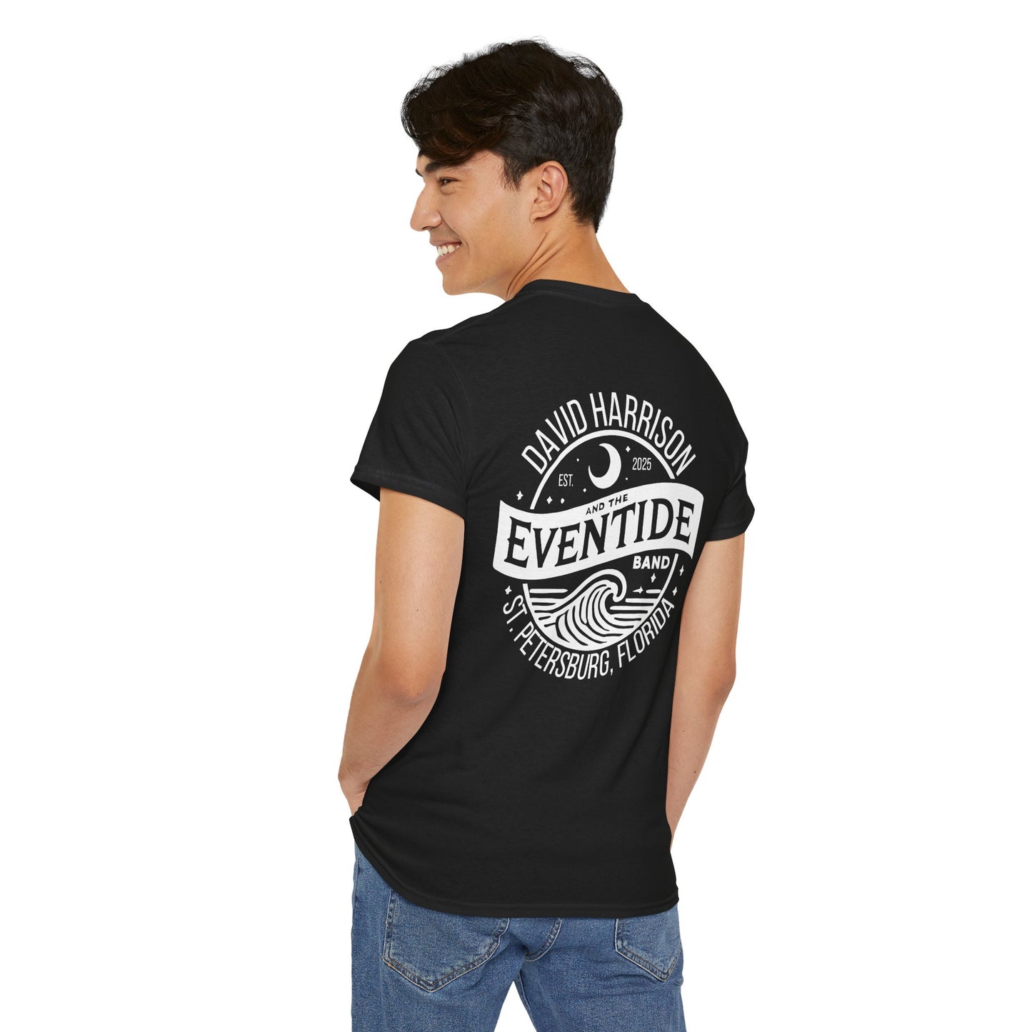 David Harrison & The Eventide Band | Official Logo | T-Shirt | Black with White Back Print