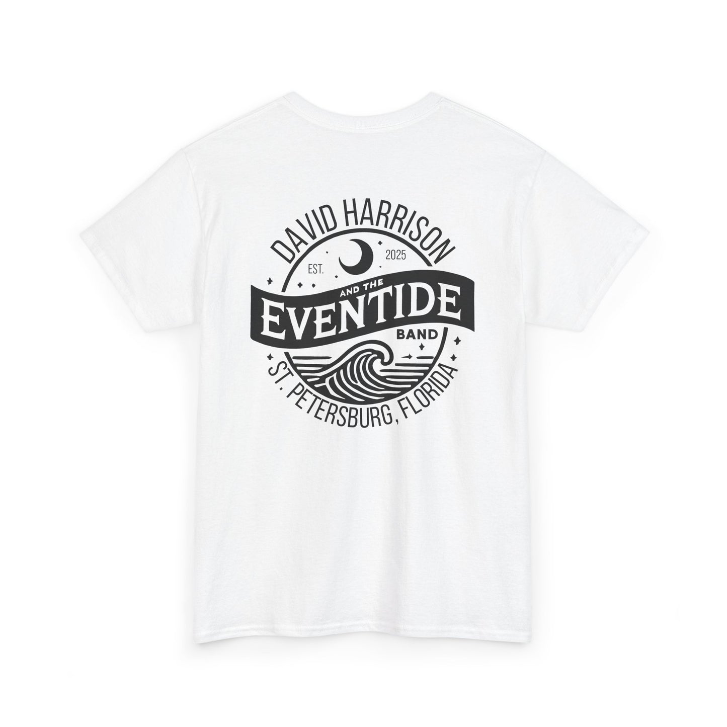 David Harrison & The Eventide Band | Official Logo | T-Shirt | White with Black Back Print