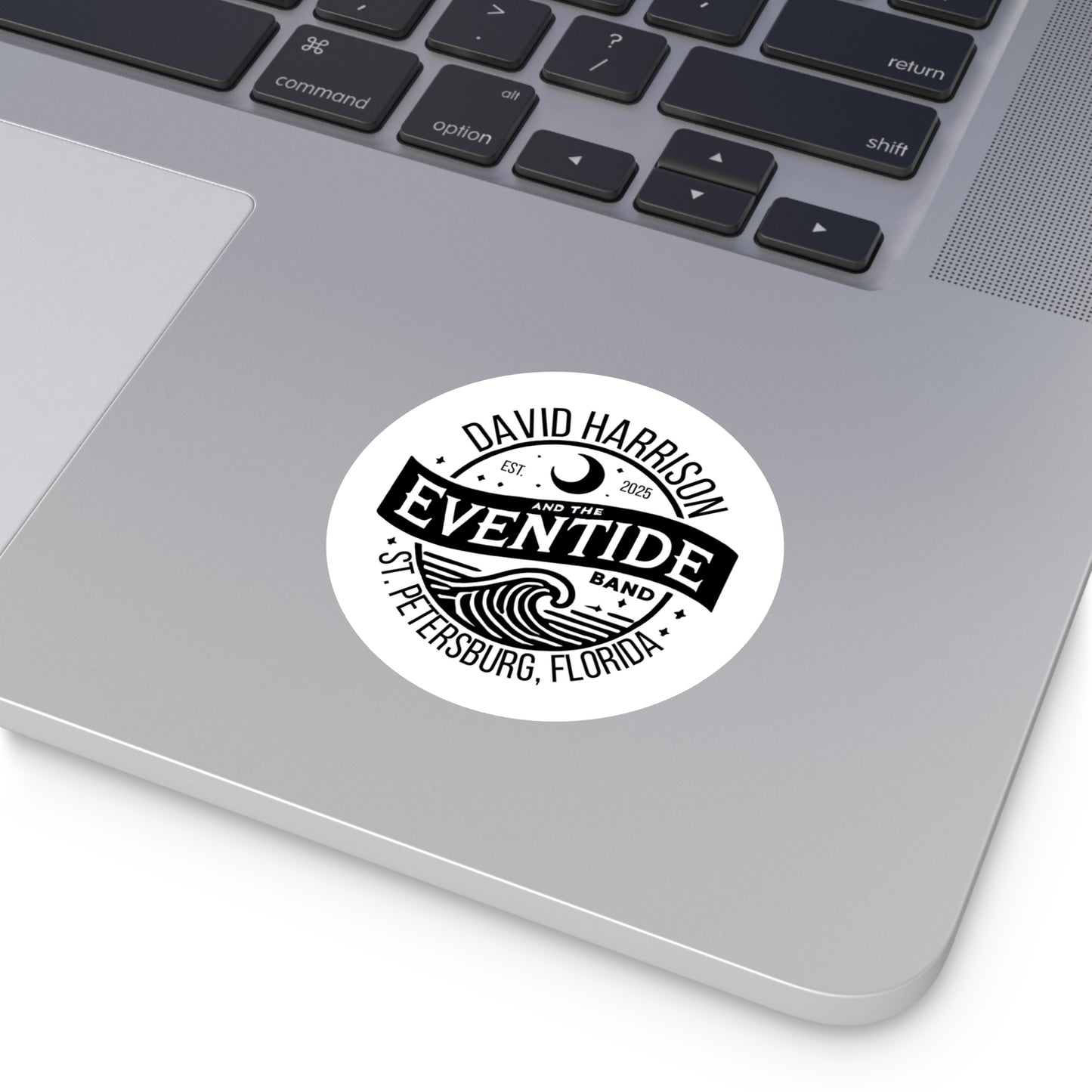 David Harrison & The Eventide Band |Official Logo | Stickers | Black & White