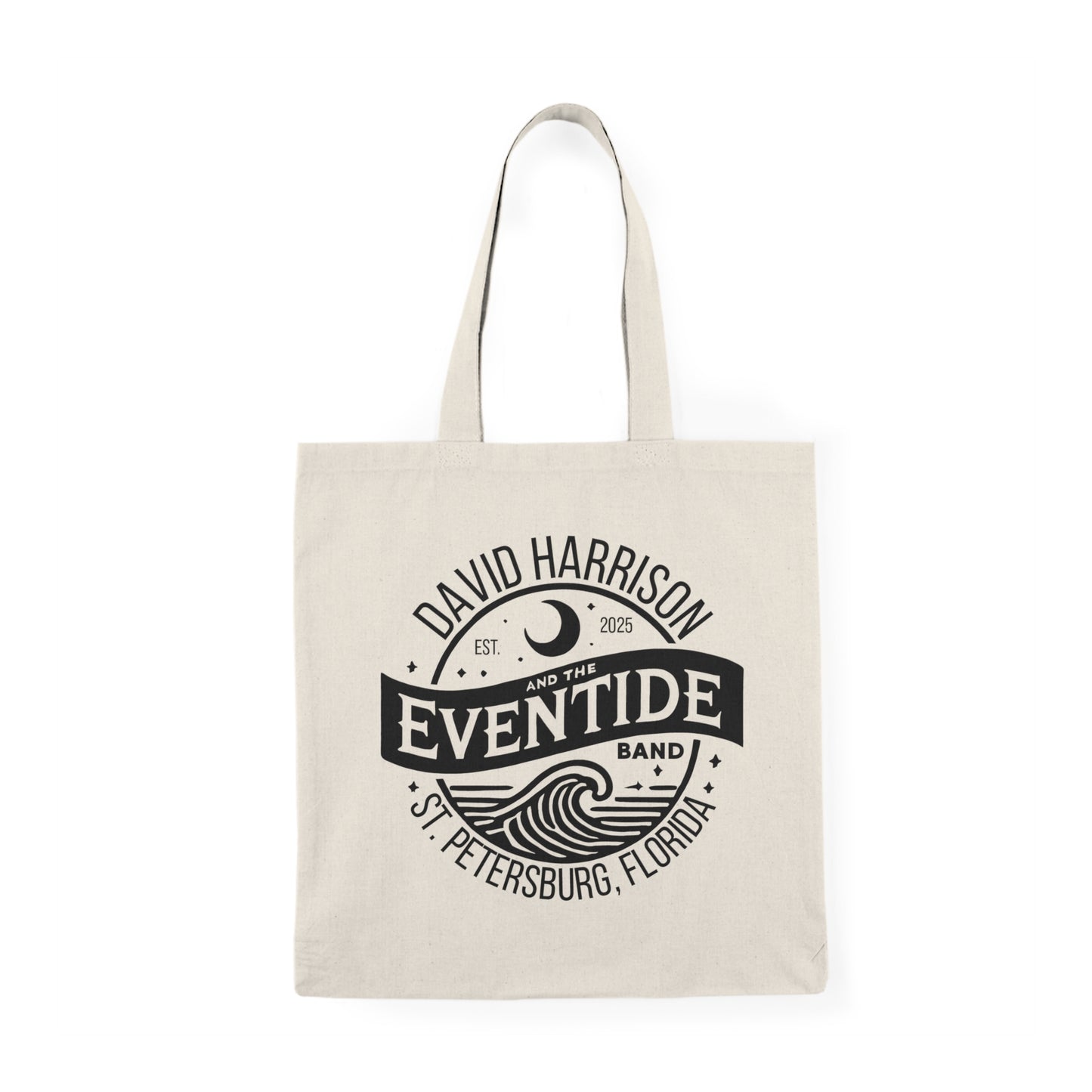 David Harrison & The Eventide Band | Official Logo | Eco Tote Bag | Natural with Double Sided Print