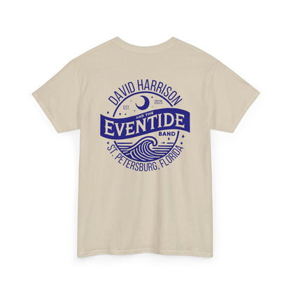 David Harrison & The Eventide Band | Official Logo | T-Shirt | Sand with Navy Back Print