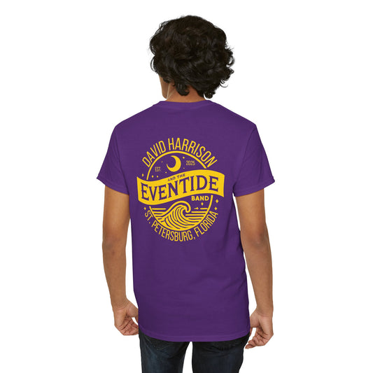 David Harrison & The Eventide Band | Official Logo | T-Shirt | Purple with Gold Back Print