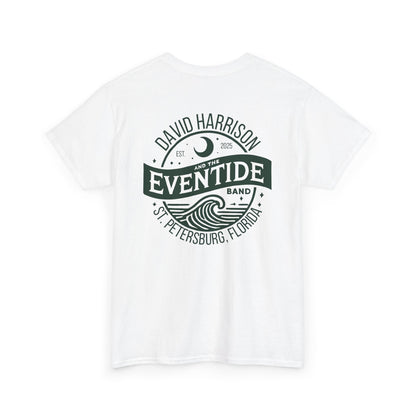 David Harrison & The Eventide Band | Official Logo | T-Shirt | White with Dark Green Back Print