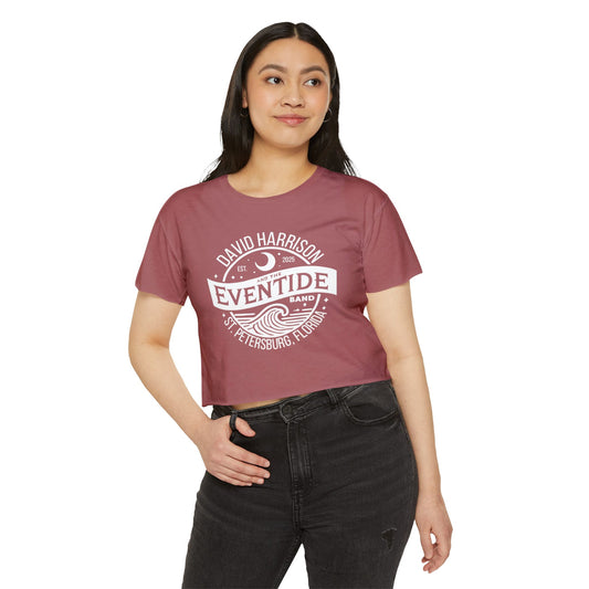David Harrison & The Eventide Band | Official Logo | Festival Crop Top | Smoked Paprika with White Front Print