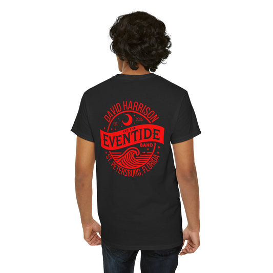David Harrison & The Eventide Band | Official Logo | T-Shirt | Black with Red Back Print