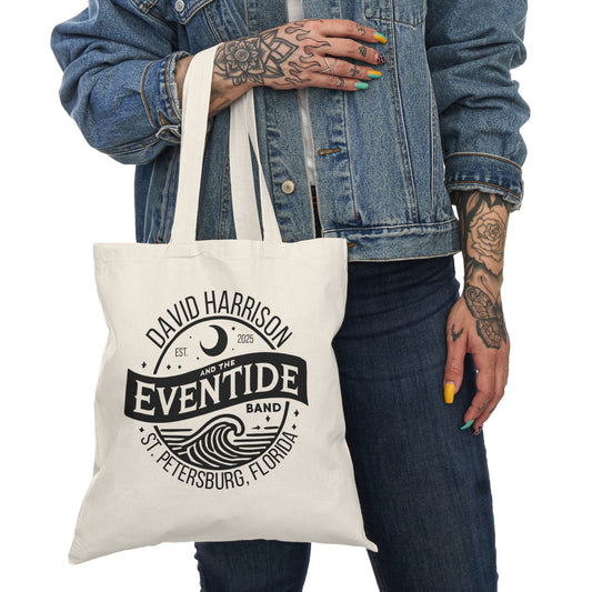 David Harrison & The Eventide Band  | Official Logo | Eco Tote Bag | Natural with Double Sided Print